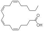 Arachidonic acid is a fat found in many foods such as meat, dairy products, and eggs. What type of carbon-carbon double bonds does arachidonic acid contain?   A)  Arachidonic acid contains all trans double bonds. B)  Arachidonic acid contains all cis double bonds. C)  Arachidonic acid contains two cis and two trans double bonds. D)  Arachidonic acid contains one cis and three trans double bonds. E)  Arachidonic acid contains three cis and one trans double bonds.