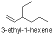 Identify the three parts of the following IUPAC name.   A)  prefix: 3-ethyl root: hexene suffix: none B)  prefix: 3-ethyl root: hex suffix: -ene C)  prefix: hex root: ene suffix: none D)  prefix: 3 root: ethyl suffix: hexene E)  prefix: eth root: yl suffix: hexene