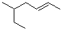 What are the locator number(s)  and substituent name(s)  for this branched-chain hydrocarbon?   A)  3-methyl B)  2-ethyl C)  1-ethyl-1-methyl D)  5-ethyl E)  5-methyl