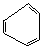 The following structure is a poor representation of benzene. What is wrong with it?   A)  Benzene does not have six sides. B)  Benzene is not flat. C)  Benzene is never represented with three double bonds and three single bonds. D)  Benzene does not have the molecular formula C<sub>6</sub>H<sub>6</sub>. E)  The bonds in benzene should all be the same length.
