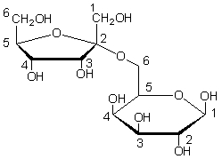 Which of the following glycosidic linkages does the sugar shown below contain?   A)   <font face= symbol ></font>-(2→4)   B)   <font face= symbol ></font>-(1→4)   C)   <font face= symbol ></font>-(1→4)   D)   <font face= symbol ></font>-(2→4)   E)   <font face= symbol ></font>-(2→6)  