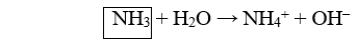 The boxed species in the following reaction is   A)  a hydroxide. B)  a hydronium. C)  a proton. D)  the acid. E)  the base.