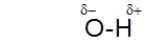 What is meant by the following symbols?   A)  This means that the hydrogen has donated an electron to the oxygen. B)  This means that the oxygen has donated an electron to the hydrogen. C)  This means that the oxygen is pulling electrons toward itself and is partially negative. D)  This means that the hydrogen is pulling electrons toward itself and is partially positive. E)  These are not symbols used in chemistry.