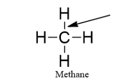 The arrow is pointing to a(n)    A)  triple bond. B)  double bond. C)  single bond. D)  electron. E)  valence shell.