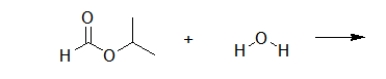 What is the product of the following hydrolysis reaction between an ester and water?   A)    B)    C)    D)    E)   