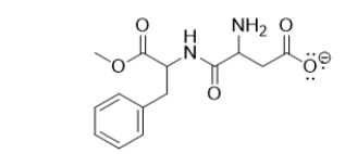 What functional groups are in aspartame, an artificial sweetener?   A)  ether, three alkenes, ketone, amine, amide B)  ester, aromatic ring, amide, amine, carboxylate C)  ether, aromatic ring, two amines, two ketones, alcohol D)  ester, two amines, two ketones, carboxylate E)  ether, three alkenes, two amine, two ketones, alcohol