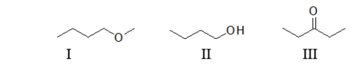 Which of the following molecules contain(s) an alcohol?   A)  All of these molecules contain an alcohol. B)  I only C)  II only D)  III only E)  Both I and II contain an alcohol.