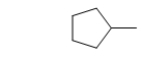 What is the IUPAC name of the following molecule?   A)  methylcyclopentane B)  2-cyclohexane C)  cyclohexane D)  ethylcyclobutane E)  1-ethylcyclobutane