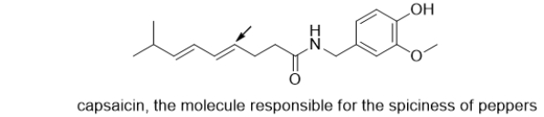 What is the molecular shape around the carbon indicated with an arrow?   ​ A)  linear B)  trigonal pyramidal C)  tetrahedral D)  bent E)  trigonal planar