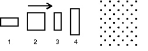 The four wire loops shown have edge lengths of either L, 2L, or 3L.They will move with the same speed into a region of uniform magnetic field directed out of the page.Rank them according to the maximum magnitude of the induced emf, least to greatest.   A) 1 and 2 tie, then 3 and 4 tie B) 3 and 4 tie, then 1 and 2 tie C) 4, then 2 and 3 tie, then 1 D) 1, then 2 and 3 tie, then 4 E) 1, 2, 3, 4