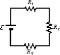 In the diagram R<sub>1</sub> > R<sub>2</sub> > R<sub>3</sub>.Rank the three resistors according to the current in them, least to greatest.   A) 1, 2, 3 B) 3, 2, 1 C) 1, 3, 2 D) 3, 1, 2 E) All are the same
