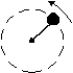 The iron ball shown is being swung in a vertical circle at the end of a 0.7-m string.How slowly can the ball go through its top position without having the string go slack?   A) 1.3 m/s B) 2.6 m/s C) 3.9 m/s D) 6.9 m/s E) 9.8 m/s