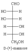 Treatment of D-(+) -mannose with Fehling's reagent (Cu<sup>+2</sup>)  gives:   A)  an aldose B)  a ketose C)  an alditol D)  an aldonic acid E)  an aldaric acid