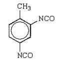 <strong>Toluene-2,4-diisocyanate (2,4-TDI) is a very important chemical in the synthesis of polyurethanes used in foam pillows and freezer insulation.What is the structure of 2,4-TDI?</strong> A)   B)   C)   D)   E)   <div style=padding-top: 35px> 