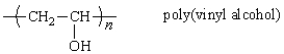 The polymer poly(vinyl alcohol)  is best prepared from which of the following monomers:   A)    B)    C)    D)    E)   
