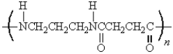 The following polymer would be best prepared from:   A)    B)    C)    D)    E)   