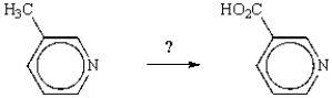 What reagent is required to accomplish the following transformation?   A)  NaBH<sub>4</sub> B)  CH<sub>3</sub>OH C)  KMnO<sub>4</sub> D)  NaOCH<sub>3</sub> E)  NaNH<sub>2</sub>/NH<sub>3</sub>