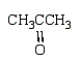  An unknown oxygen containing organic molecule shows a parent peak in its mass spectrum at m/z 58.There is no measurable uv or visible spectrum.The IR shows strong, sharp absorptions at 2930 cm<sup>-</sup><sup>1 </sup>and 1725 cm<sup>-</sup><sup>1</sup>.The <sup>1</sup>H NMR shows a singlet at   \delta   2.1 (6H) .Which of the following structures best fits the spectral data? A)    B)    C)    D)    E)    