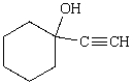 What reactants give the following molecule upon acid hydrolysis?   A)  cyclohexyl magnesium bromide and acetaldehyde B)  cyclohexanol and   C)  cyclohexanone and   D)  cyclohexanecarbaldehyde and   E)  cyclohexanone and ethenyl magnesium bromide