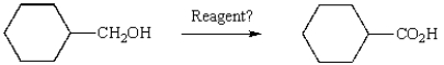Which reagent will accomplish the following transformation?   A)  pyridinium chlorochromate B)  K<sub>2</sub>Cr<sub>2</sub>O<sub>7</sub>, H<sub>2</sub>SO<sub>4</sub>, H<sub>2</sub>O C)  H<sub>2</sub>O<sub>2</sub>, NaOH, H<sub>2</sub>O D)  Ag(NH<sub>3</sub>) <sub>2</sub><sup>+</sup>, NaOH (Tollen's reagent)  E)  all of the above