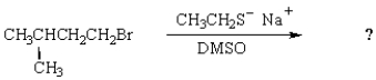 The major product of the following reaction is:     A)  I B)  II C)  III D)  I and II E)  there is no major product