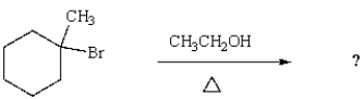 What is the major product of the following reaction?   A)    B)    C)    D)    E)   