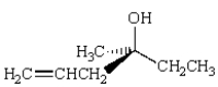 Which name describes the following structure?   A)  (R) -4-methyl-1-hexen-4-ol B)  (S) -4-ethyl-1-penten-4-ol C)  (R) -4-ethyl-1-penten-3-ol D)  (S) -4-methyl-1-hexen-4-ol E)  (S) -4-methyl-1-hexyn-4-ol