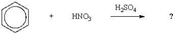 The name of the product of the following reaction is:   A)  benzenesulfonic acid B)  aniline C)  benzoic acid D)  nitrobenzene E)  anisole