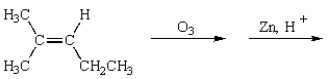 The products of the following reaction sequence   are A)    B)    C)    D)    E)   