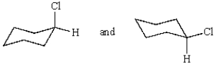The compounds represented by the structures below are:   A)  structural isomers. B)  different compounds. C)  cis-trans isomers. D)  conformers. E)  constitutional isomers.