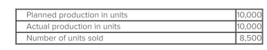 <strong>Favaz began business at the start of this year and had the following costs: variable manufacturing cost per unit, $9; fixed manufacturing costs, $60,000; variable selling and administrative costs per unit, $2; and fixed selling and administrative costs, $220,000.The company sells its units for $45 each.Additional data follow: There were no variances. The income (loss) under variable costing is:</strong> A)$(7,500). B)$9,000. C)$15,000. D)$18,000. E)None of the answers is correct.