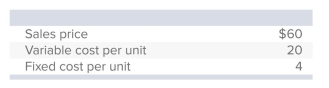 <strong>At a volume level of 500,000 units, Sullivan reported the following information:   The company's contribution-margin ratio is closest to:</strong> A)0.33. B)0.40. C)0.60. D)0.67. E)None of the answers is correct. <div style=padding-top: 35px> 