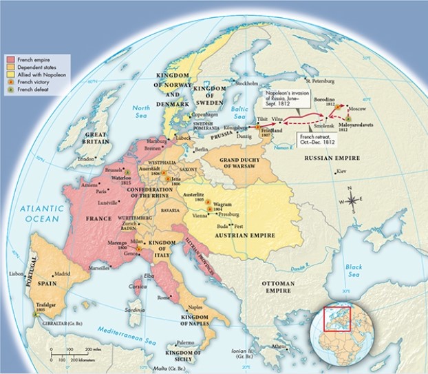 According to Map 22.2,  Napoleonic Europe in 1812,  which of the following ceased to exist during Napoleon's reign?   A)  The last vestiges of the Holy Roman Empire B)  Poland C)  The Netherlands D)  The Hungarian portion of the Austrian Empire