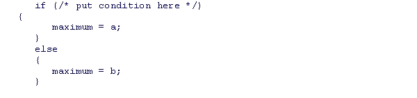 Which of the following conditions can be added to the code below so it will assign the larger value of two integer variables a and b to the integer variable maximum?    A) a == b B) b > a C) a > b D) a.compareTo (b)  > 0
