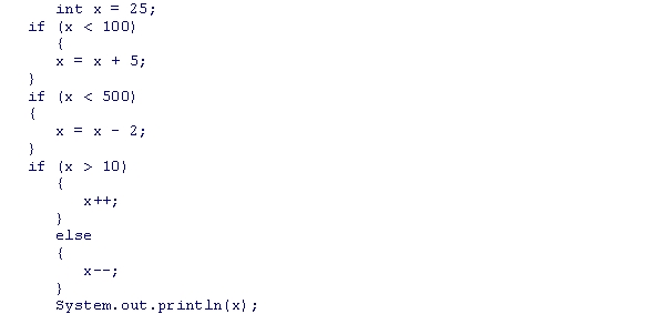 What is the output of the following code snippet?    A) 27 B) 28 C) 29 D) 30