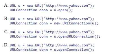 To open a connection, which of the following statements can you use?