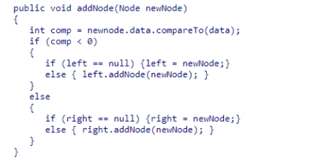Consider the following addNode method for inserting a newNode into a binary search tree:   Which of the following sequences of insertions will result in a balanced tree? In each sequence, the first node inserted becomes the root of the tree on which the addNode method is called for the subsequent insertions. i.12, 7, 25, 6, 9, 13, 44 II.12, 7, 25, 44, 13, 6, 9 III.12, 25, 44, 13, 6, 9, 7  A) I and II only B) I only C) II only D) I and III only