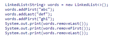 Consider the following code snippet:   What will this code print when it is executed?  A) ghiabcdef B) defghiabc C) abcdefghi D) abcghidef
