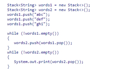 Consider the code snippet shown below:   What will be printed when this code is executed?  A) defghiabc B) abcghidef C) abcdefghi D) ghiabcdef