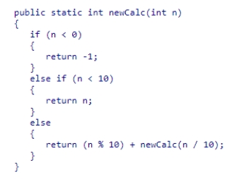 Given the following code snippet:   What value will be returned when this code is executed with a call to newCalc(15) ?  A) 2 B) 6.5 C) 2.5 D) 6