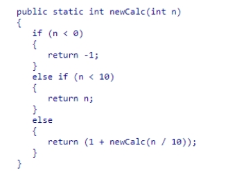 Given the following code snippet:   What value will be returned when this code is executed with a call to newCalc(5) ?  A) 5 B) 1.5 C) 5.5 D) 1