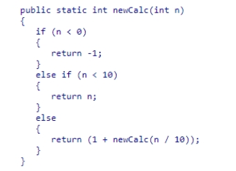 Given the following code snippet:   What value will be returned when this code is executed with a call to newCalc(15) ?  A) 2.5 B) 5 C) 5.5 D) 2
