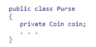 Consider the following code snippet:   This code is best described as an example of ____.  A) Inheritance. B) Aggregation. C) Polymorphism. D) Association.