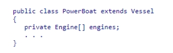 Consider the following code snippet:   This code is best described as an example of ____.  A) Inheritance and multiplicities. B) Aggregation and association. C) Inheritance and aggregation. D) Association and multiplicities.