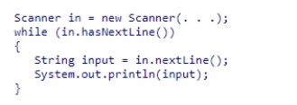 Consider the following code snippet:   Which of the following statements about this code is correct?  A) This code will read in a single character from the file in each iteration of the loop. B) This code will read in the entire contents of the file in a single iteration of the loop. C) This code will read in a single word from the file in each iteration of the loop. D) This code will read in an entire line from the file in each iteration of the loop.