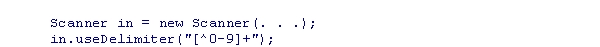 Consider the following code snippet:   What characters will be ignored and not read in using this code?  A) Only numeric characters will be ignored. B) Only non-alphabetic characters will be ignored. C) Only alphabetic characters will be ignored. D) Only non-numeric characters will be ignored.