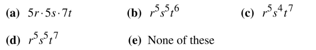 Use dimensional analysis to answer the following. Write in exponential form. rrrrr⋅⋅⋅⋅⋅⋅⋅⋅⋅sssss⋅⋅⋅⋅⋅⋅⋅ttttttt  <div style=padding-top: 35px> 