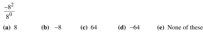Simplify each expression, first as a base to a single power, then, if possible, as a decimal.  <div style=padding-top: 35px> 