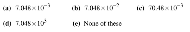 Write each decimal number in scientific notation. 0.007048  <div style=padding-top: 35px> 