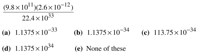 Simplify the following and write your answers in scientific notation.  <div style=padding-top: 35px> 